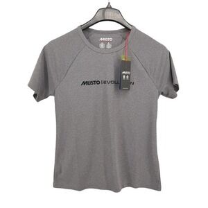 NEW Musto X 11th Hour Racing‎ Womens 8 Tee Grey Sailing Performance Raglan Shirt